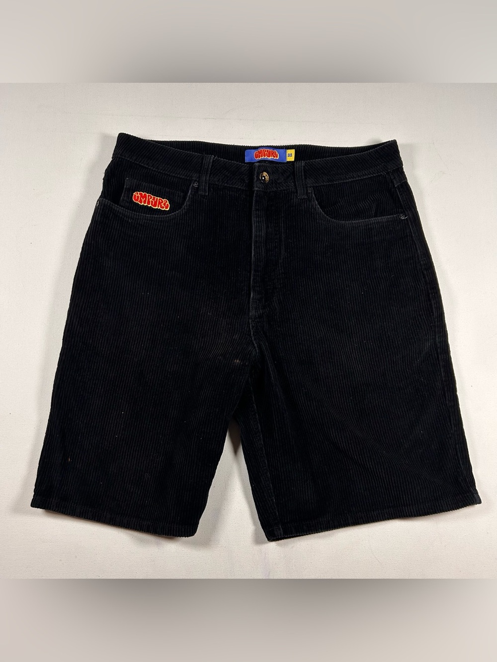 Vintage Empyre Black Corduroy Relaxed Loose Fit Skater Shorts size 32